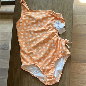 Old Navy Orange Daisy Kids Swim One Piece
